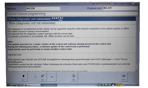 V2012.11 MB Sd schließen Stern-die Unterstützung des Vertrags-4 an, die off-line 1 programmiert