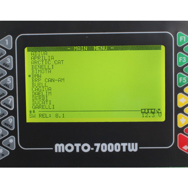 Softwar Anzeige 1 Universalscanners Moto 7000TW