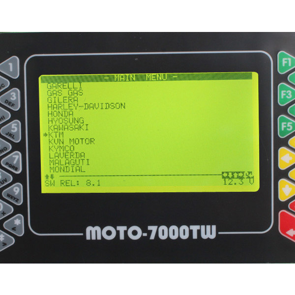 SCANNER-Software-Anzeige 2 Moto 7000TW Universal