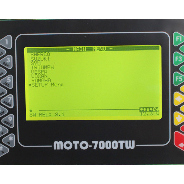 SCANNER-Software-Anzeige 4 Moto 7000TW Universal