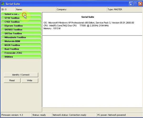 Piasini, das Version Software-1 des Meisterv4.3 ausführt