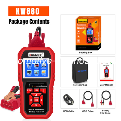 Ein guter Preis. KONNWEI KW880 Batterietester Unterstützung Diagnostik & Autobatterietester & Autobatterietester 3 in 1 Online