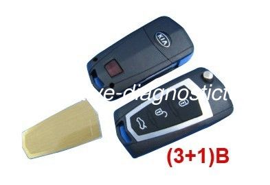 Ein guter Preis. 3+1 Knopf KIA Cerato geändertes Fern- Schlüssel-Shell, kundenspezifische Fernauto-Schlüssel-freie Räume Online