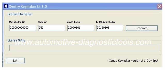 Mercedes Benz Star Software Xentry keyGen 1.0 Xentry Actviate Calculator