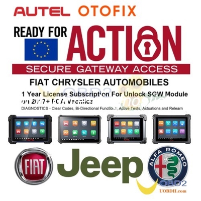 Ein guter Preis. [Online-Aktivierung] Autel European FCA Chrysler Fiat Alfa SGW Sicherheits-Gateway Entsperrungsservice für Autel / OTOFIX Tools Online