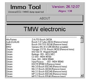 Ein guter Preis. IMMO-WERKZEUG V26.12.2007, selbstbewegende Diagnose-Software, zum von ECU, Immobilisers zu reparieren Online