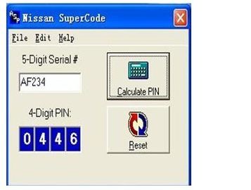 Ein guter Preis. Nissan-Supercode-Software, Nissan Pin-Code-Taschenrechner für Programmierungsschlüssel Online